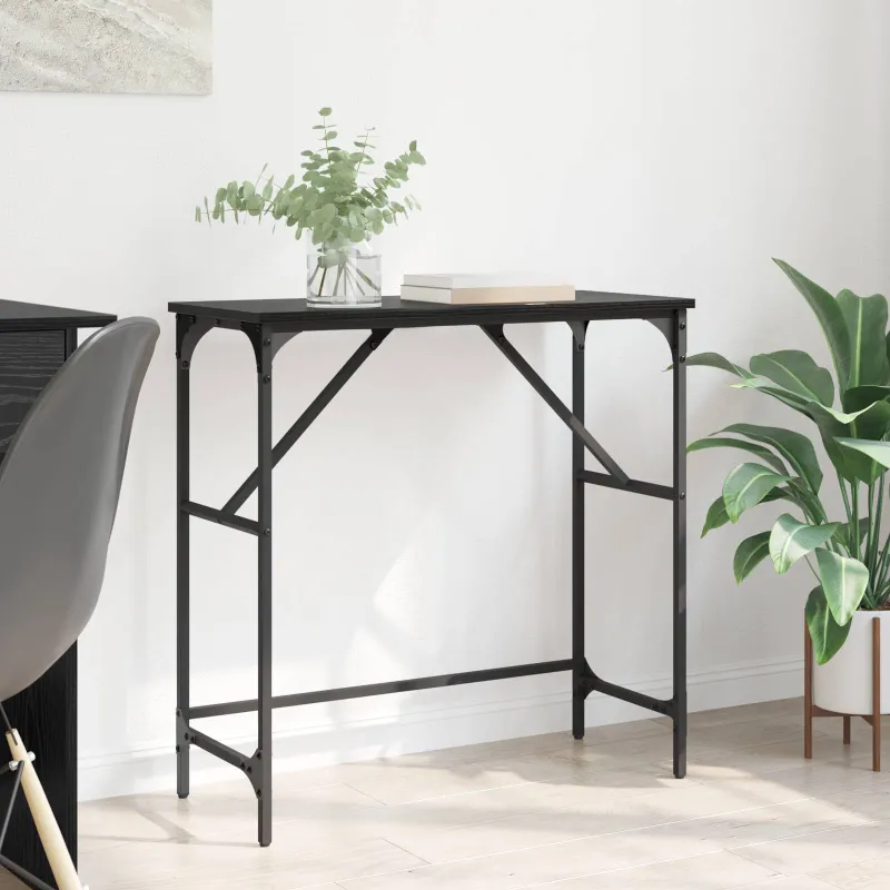 Konsolinis stalas Juodas ąžuolas 75 x 32 x 75 cm