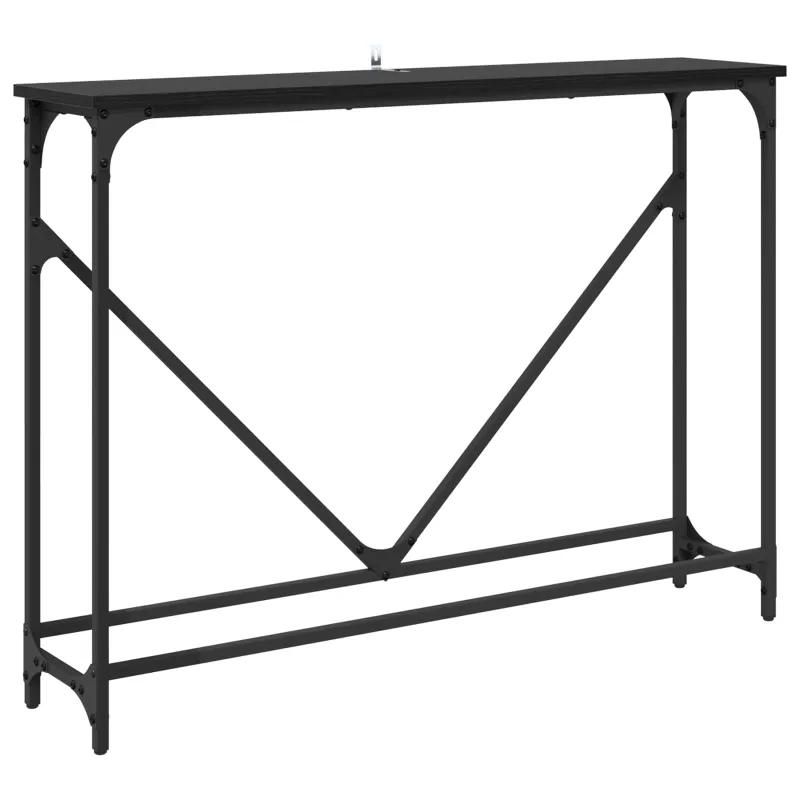 Konsolinis stalas Juodas ąžuolas 102 x 23 x 75 cm