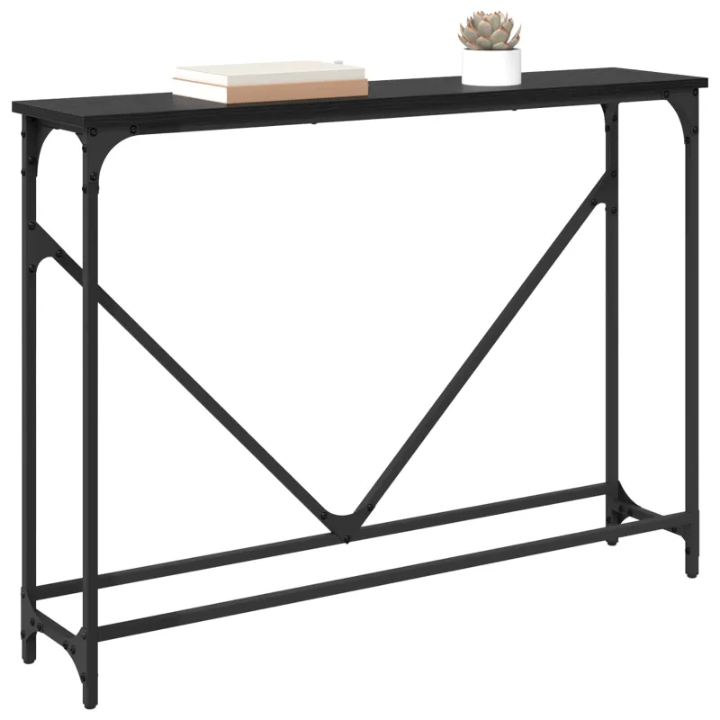 Konsolinis stalas Juodas ąžuolas 102 x 23 x 75 cm