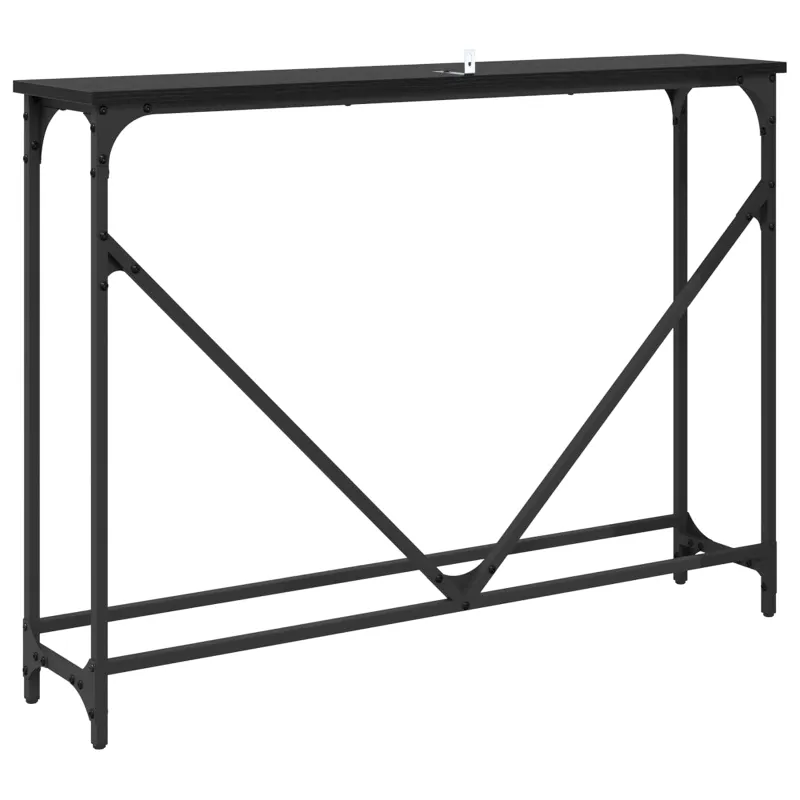 Konsolinis stalas Juodas ąžuolas 102 x 23 x 75 cm