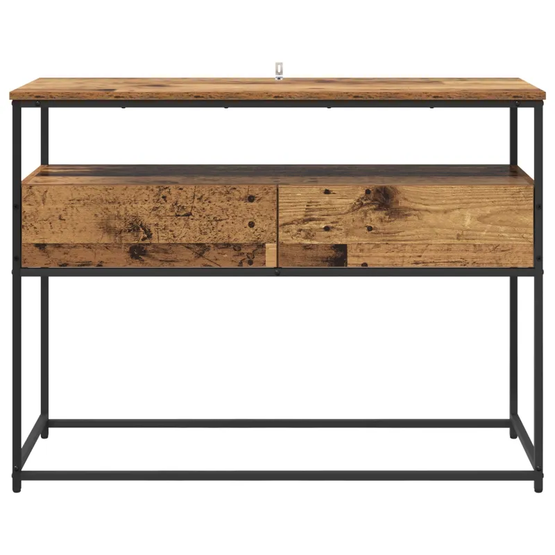 Konsolinis stalas su stalčių Senovinis medis 100 x 40 x 75 cm