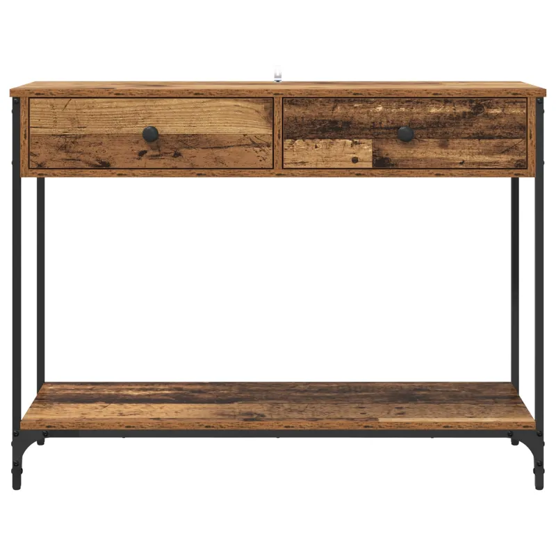 Konsolinis stalas su stalčių Senovinis medis 100 x 34,5 x 75 cm