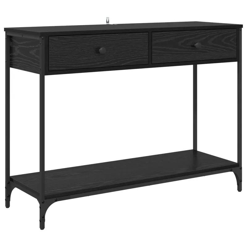 Konsolinis stalas su stalčių Juodas ąžuolas 100 x 34,5 x 75 cm