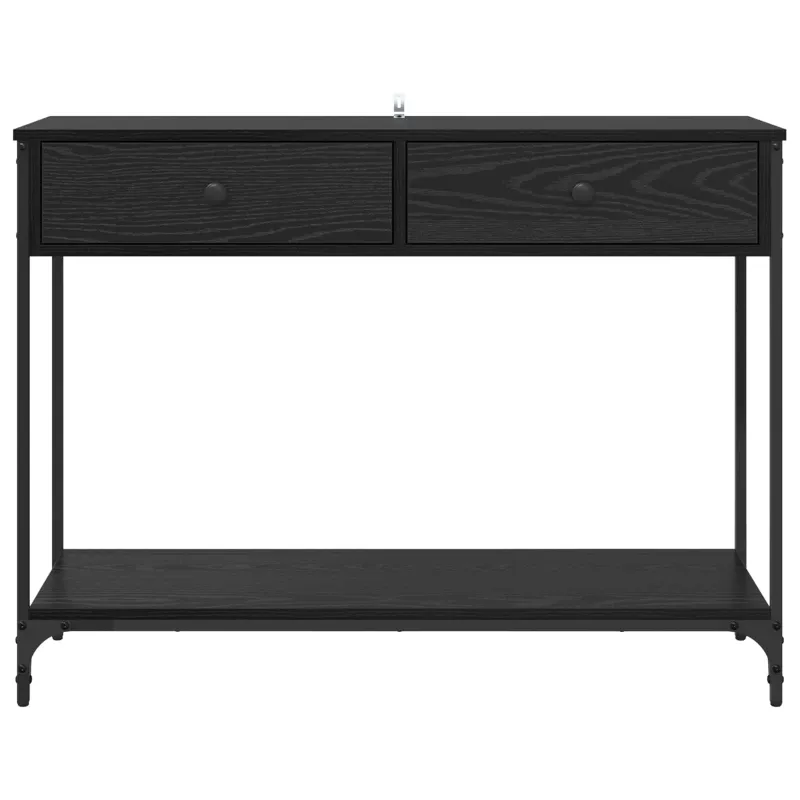 Konsolinis stalas su stalčių Juodas ąžuolas 100 x 34,5 x 75 cm