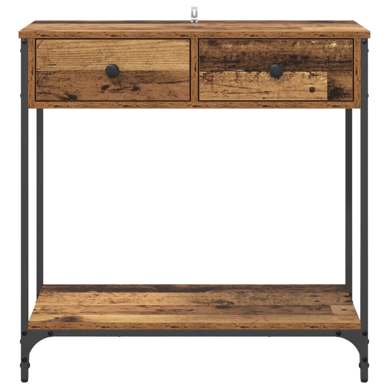 Konsolinis stalas su stalčių Senovinis medis 75 x 34,5 x 75 cm