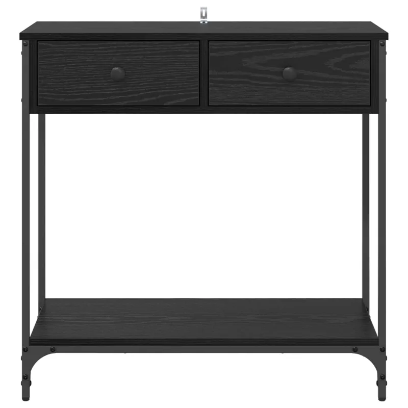 Konsolinis stalas su stalčių Juodas ąžuolas 75 x 34,5 x 75 cm