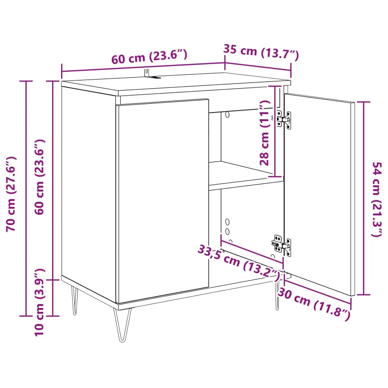 Kabalas Senovinis medis 60 x 35 x 70 cm Apdirbta mediena