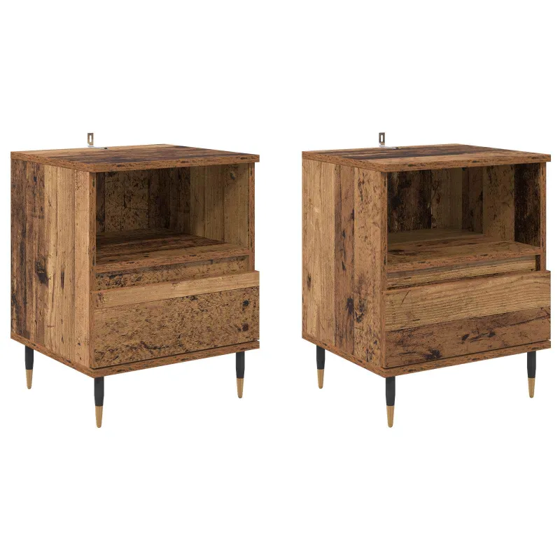 Šalia lovos spintelė 2 pcs Senas medis 40 x 35 x 50 cm