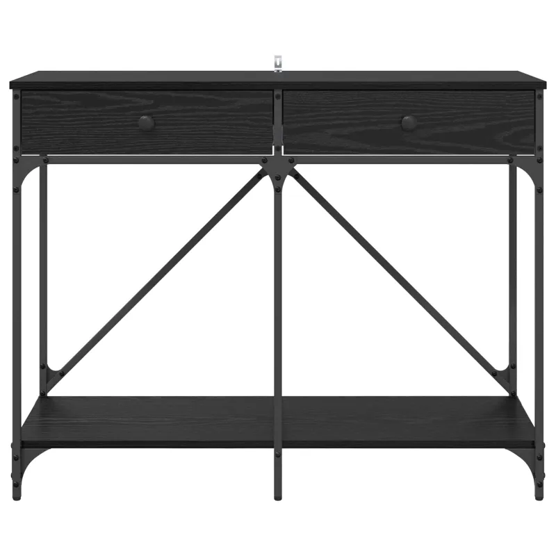 Konsolinis stalas su stalčių Juodas ąžuolas 100 x 39 x 78,5 cm