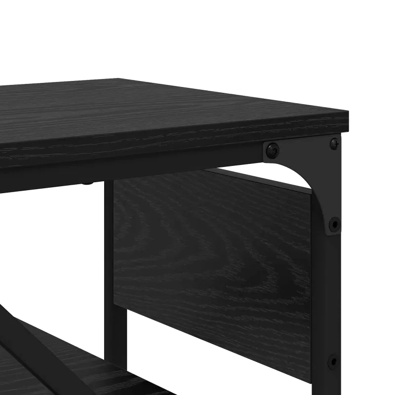 KonsolinisStaliukas Juodas ąžuolas 105x30x75cm Apdirbta mediena