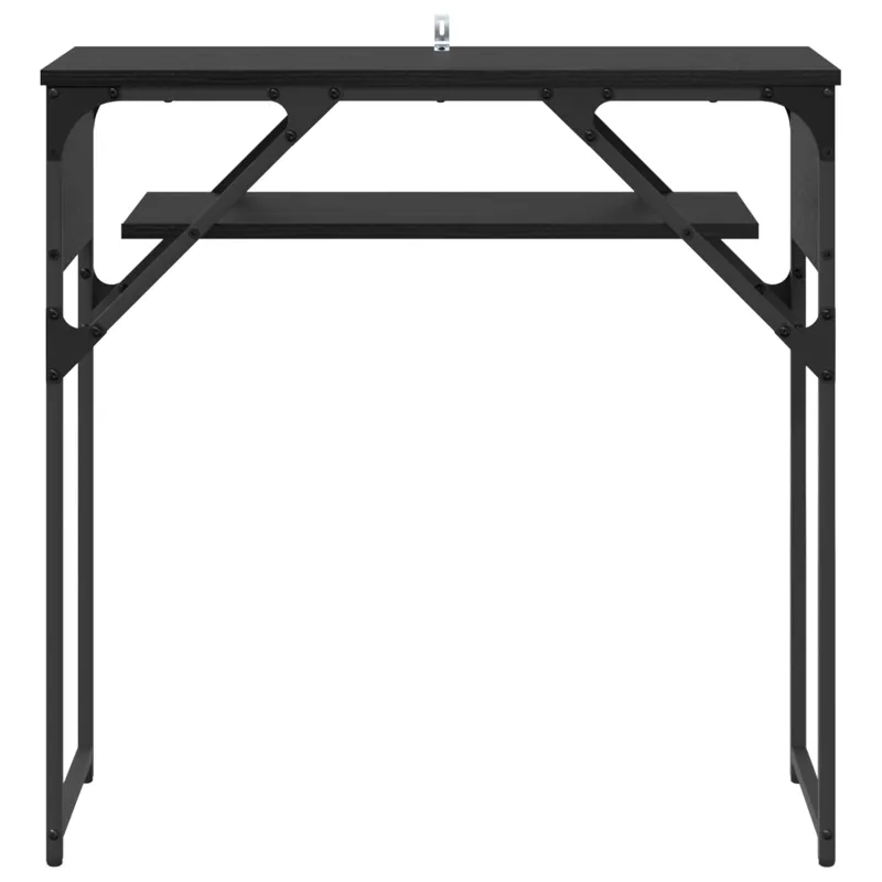 KonsolinisStaliukas Juodas ąžuolas 75x30x75cm Apdirbta mediena