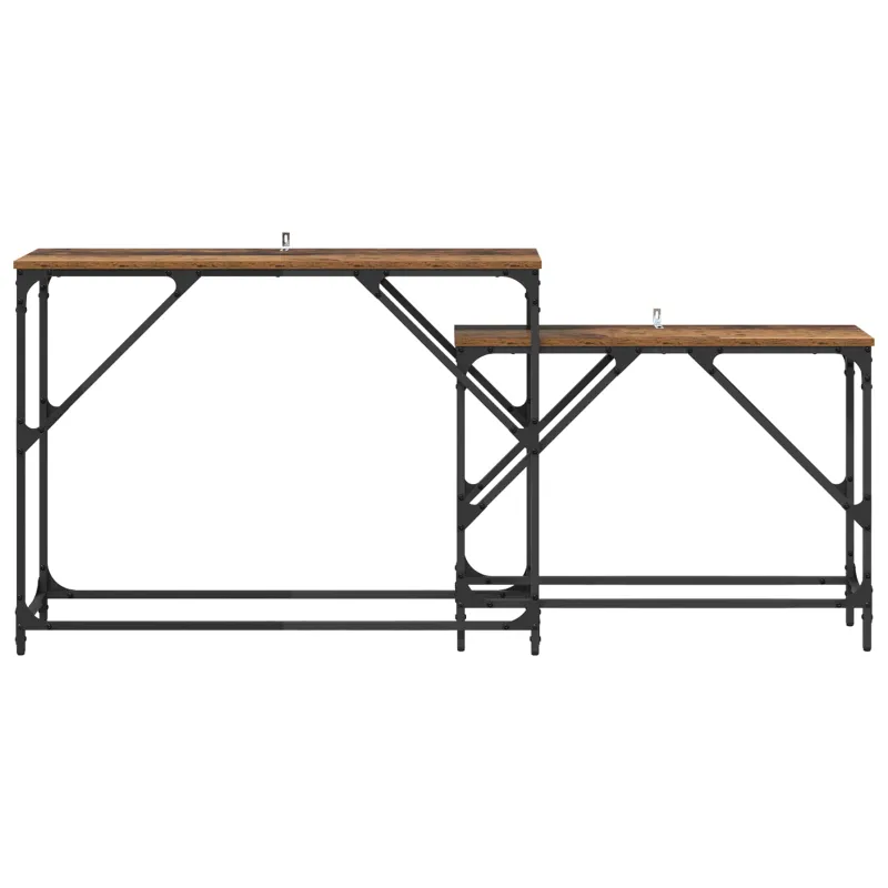 Konsolinis stalas 2 pcs Senovinis medis 100 x 28 x 75 cm