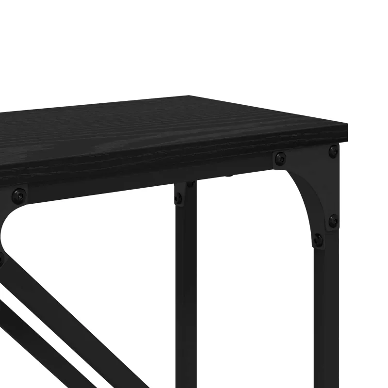 Konsolinis stalas 2 pcs Juodas ąžuolas 100 x 28 x 75 cm