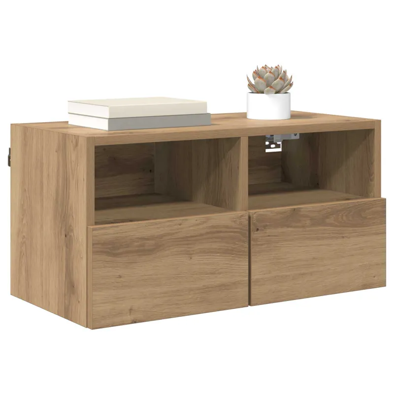 TV sieniniai spintelės 2 pcs Amatininkų ąžuolas 60 x 30 x 30 cm