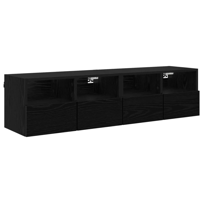 TV sieniniai spintelės 2 pcs Juodas ąžuolas 60 x 30 x 30 cm