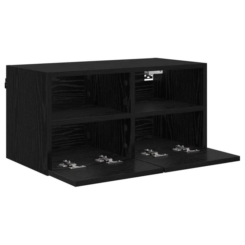 TV sieniniai spintelės 2 pcs Juodas ąžuolas 60 x 30 x 30 cm