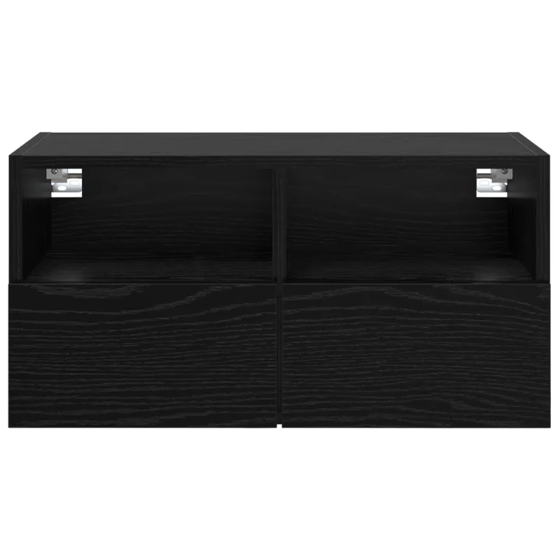 TV sieniniai spintelės 2 pcs Juodas ąžuolas 60 x 30 x 30 cm