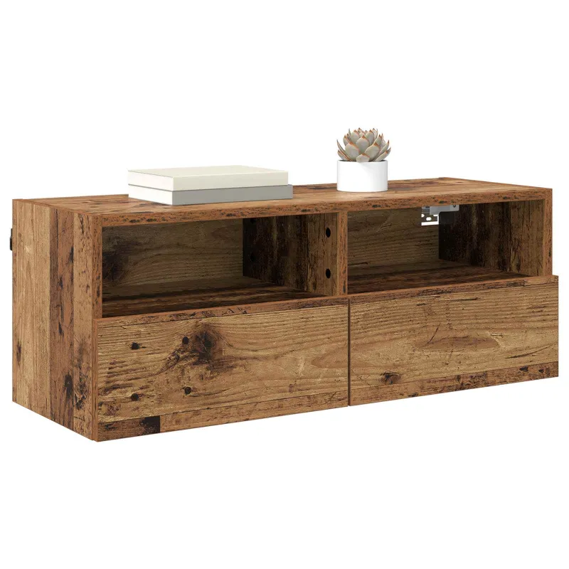 TV sieninė spintelė Senovinis medis 80 x 30 x 30 cm