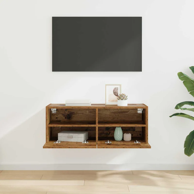 TV sieninė spintelė Senovinis medis 80 x 30 x 30 cm
