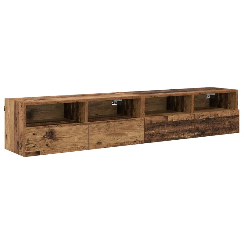 TV sieniniai spintelės 2 pcs Senovinis medis 80 x 30 x 30 cm
