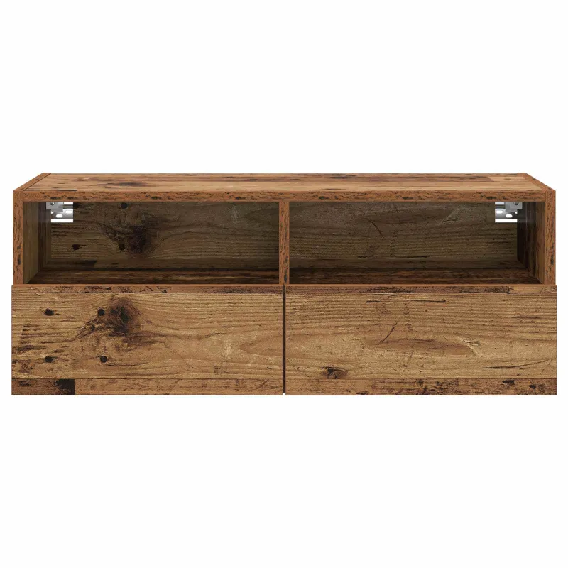 TV sieniniai spintelės 2 pcs Senovinis medis 80 x 30 x 30 cm