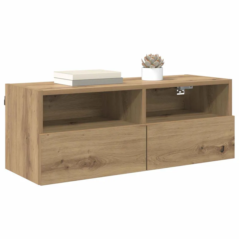 TV sieniniai spintelės 2 pcs Amatininkų ąžuolas 80 x 30 x 30 cm