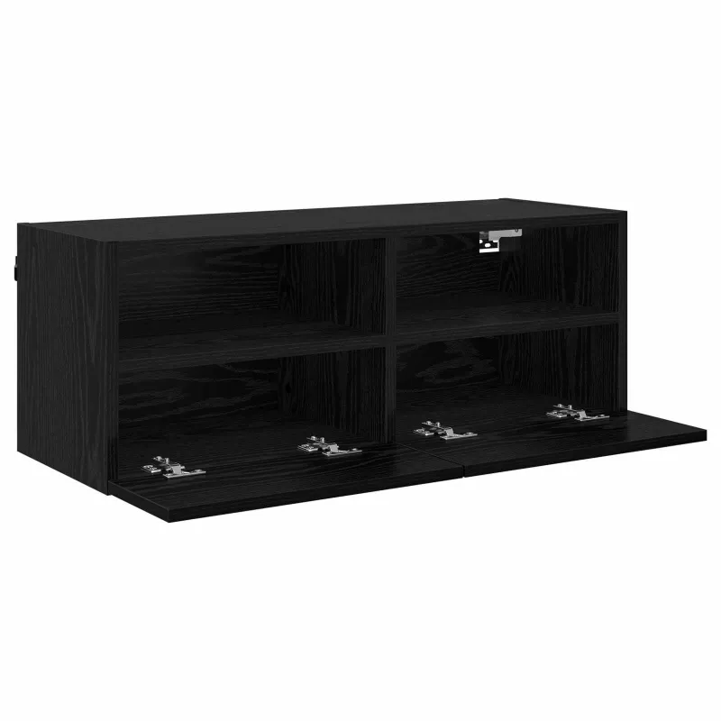 TV sieniniai spintelės 2 pcs Juodas ąžuolas 80 x 30 x 30 cm