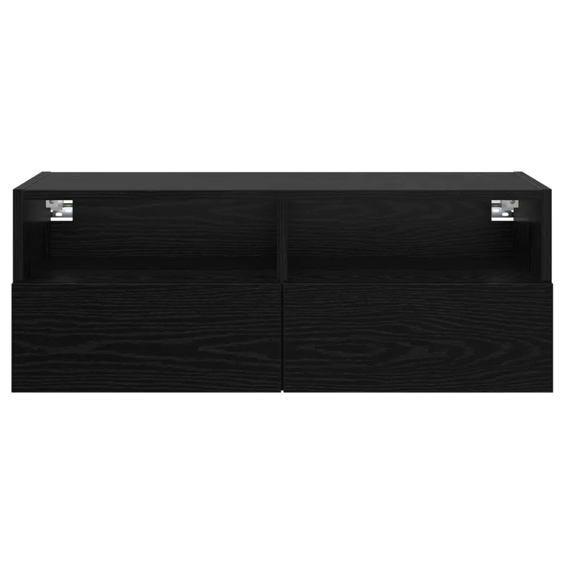 TV sieniniai spintelės 2 pcs Juodas ąžuolas 80 x 30 x 30 cm