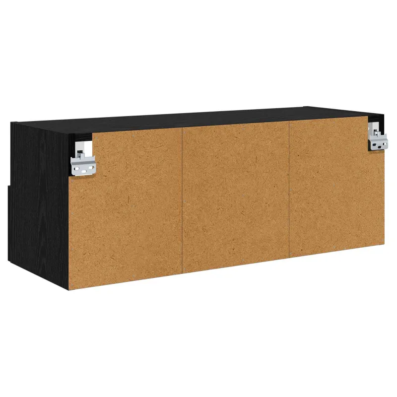 TV sieniniai spintelės 2 pcs Juodas ąžuolas 80 x 30 x 30 cm