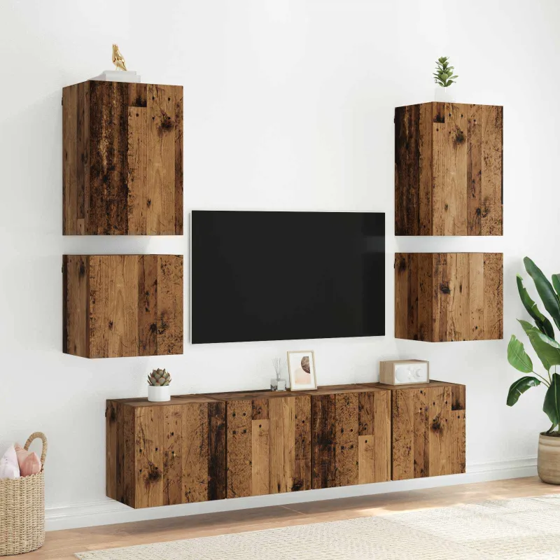 TV sieninė spintelė Senovinis medis 40,5x30x40cm