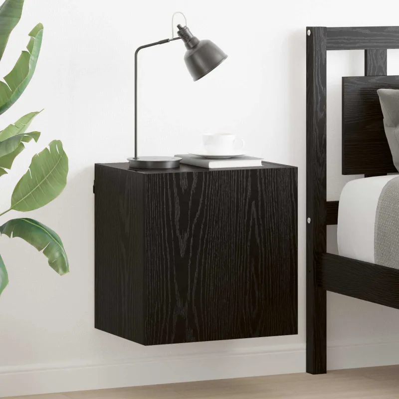 TV sieniniai spintelės 2 pcs Juodas ąžuolas 40,5x30x40cm