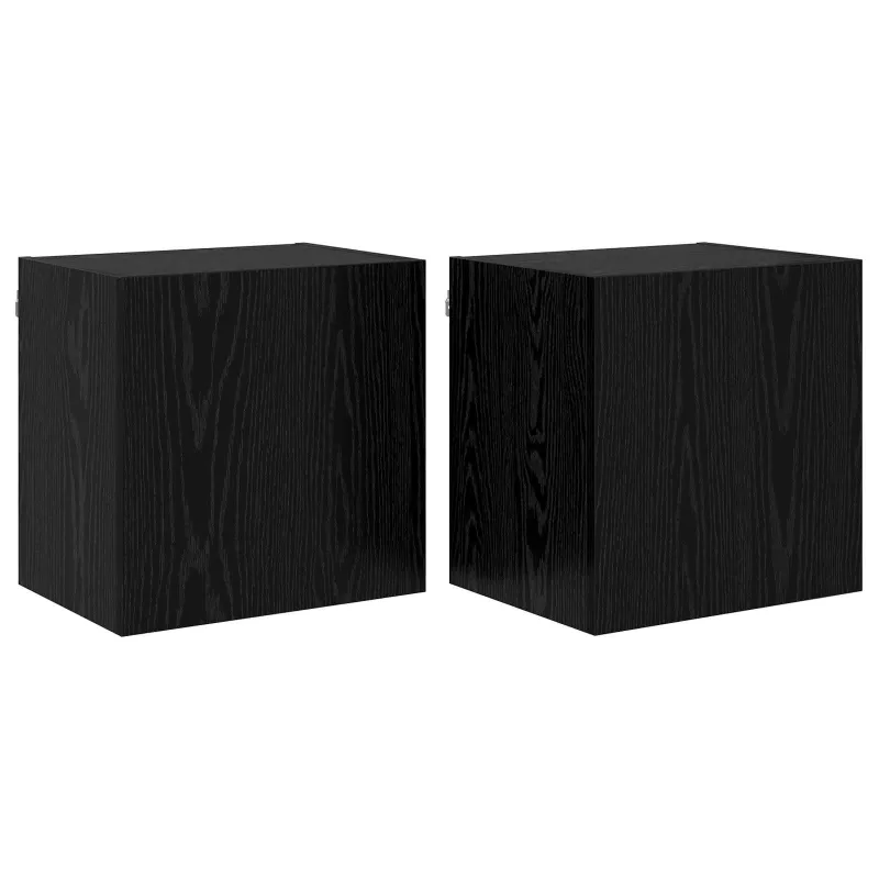 TV sieniniai spintelės 2 pcs Juodas ąžuolas 40,5x30x40cm