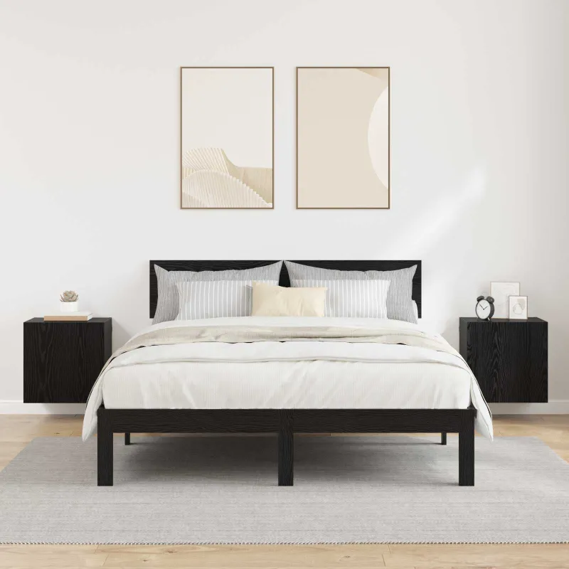 TV sieniniai spintelės 2 pcs Juodas ąžuolas 40,5x30x40cm