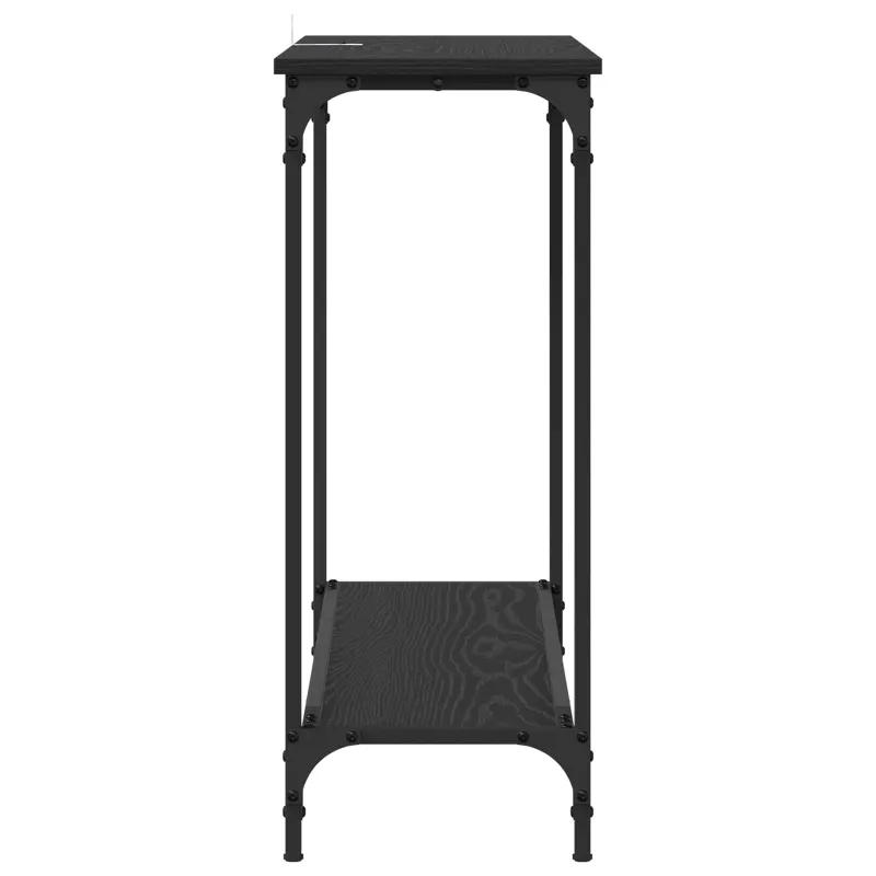 Konsolinis stalas su lentyna juoda ąžuolo 101 x 30.5 x 75 cm