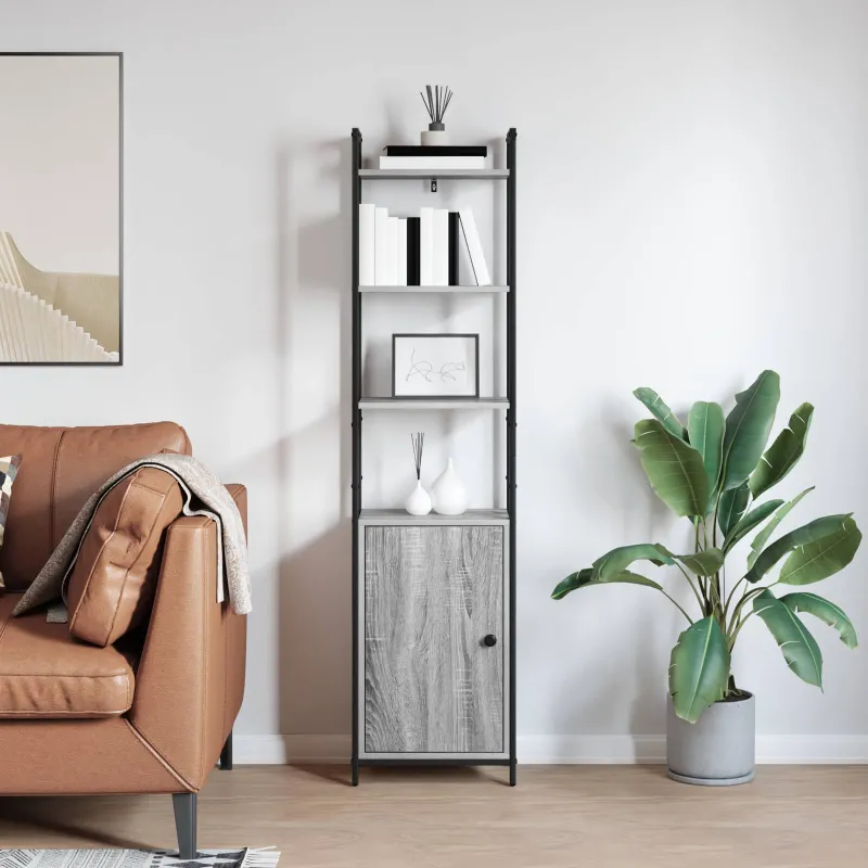 Knygų spinta Pilkas Sonoma 40 x 24 x 161 cm Apdirbta mediena