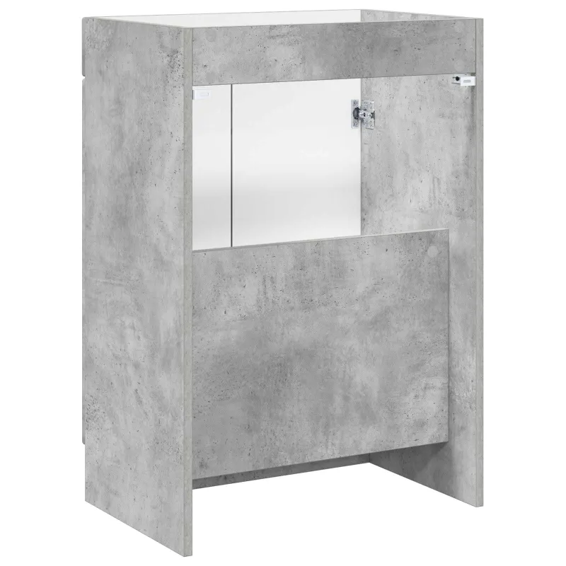Vonios spintelė po kriaukle Betono pilka 56 x 37,5 x 81 cm