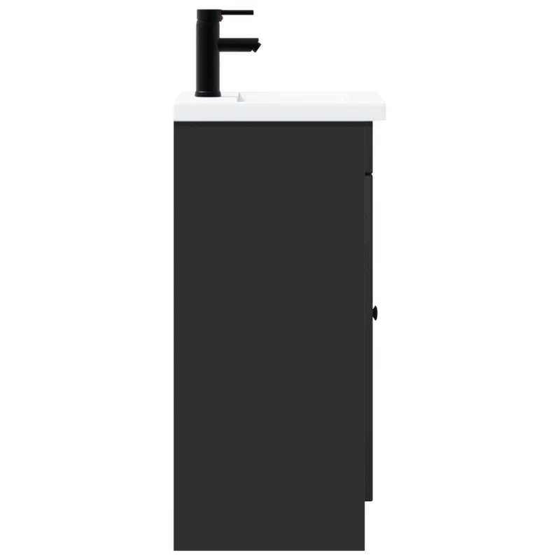 Vonios spintelė su praustuvu Juoda 42 x 40 x 84,5 cm