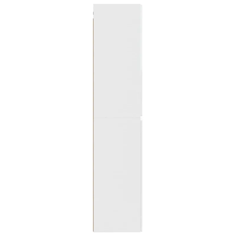Prisegamas Vonios Spintelė Itin blizgi balta 33 x 34,5 x 160 cm