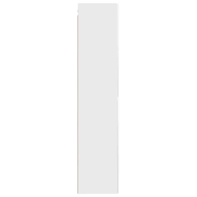 Prisegamas Vonios Spintelė Itin blizgi balta 33 x 34,5 x 160 cm