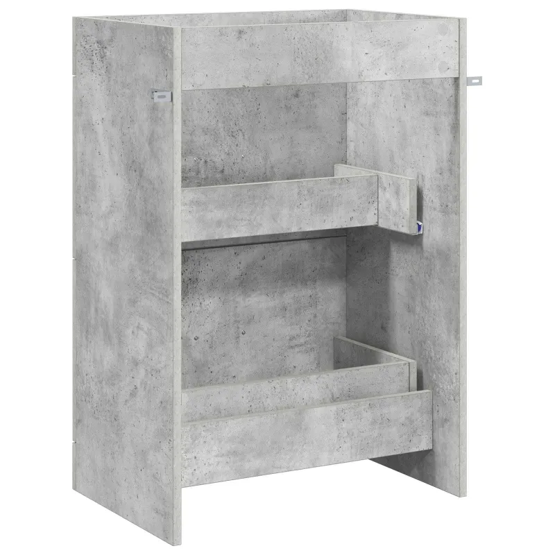 Vonios spintelė po kriaukle Betono pilka 56 x 37,5 x 81 cm