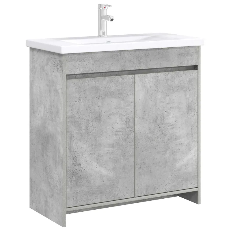 Vonios spintelė po kriaukle Betono pilka 78,5 x 37,5 x 81 cm