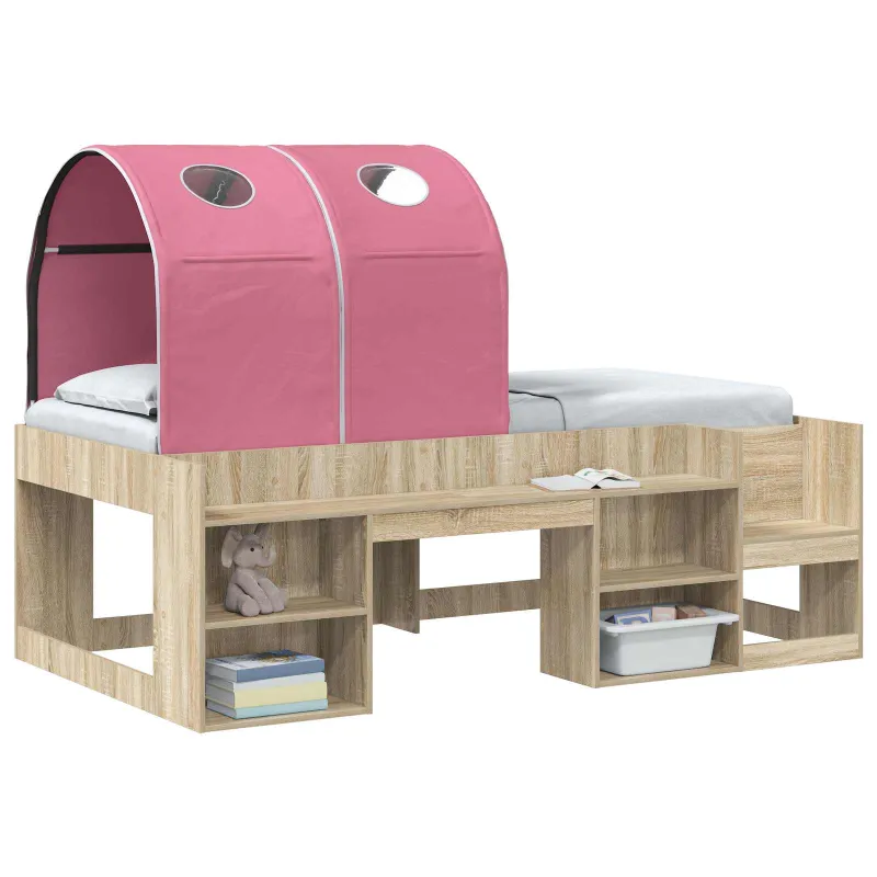 Lovos tunelis 2 pcs Rožinė 211 x 52,5 x 2 cm Poliesteris