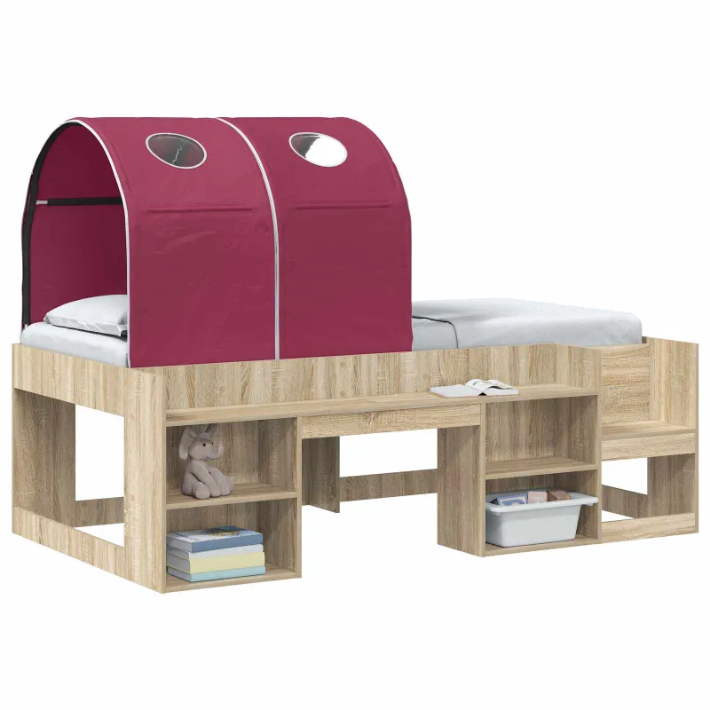 Lovos tunelis 2 pcs Raudona 211 x 52,5 x 2 cm Poliesteris
