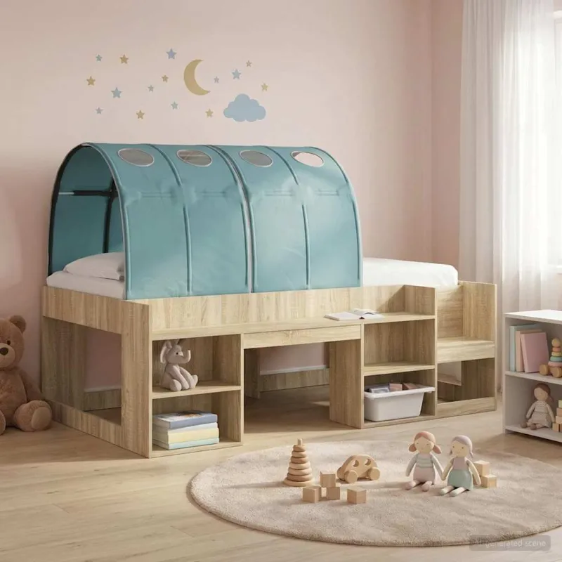 Lovos tunelis 2 pcs Šviesiai mėlyna 211 x 67.5 x 2 cm