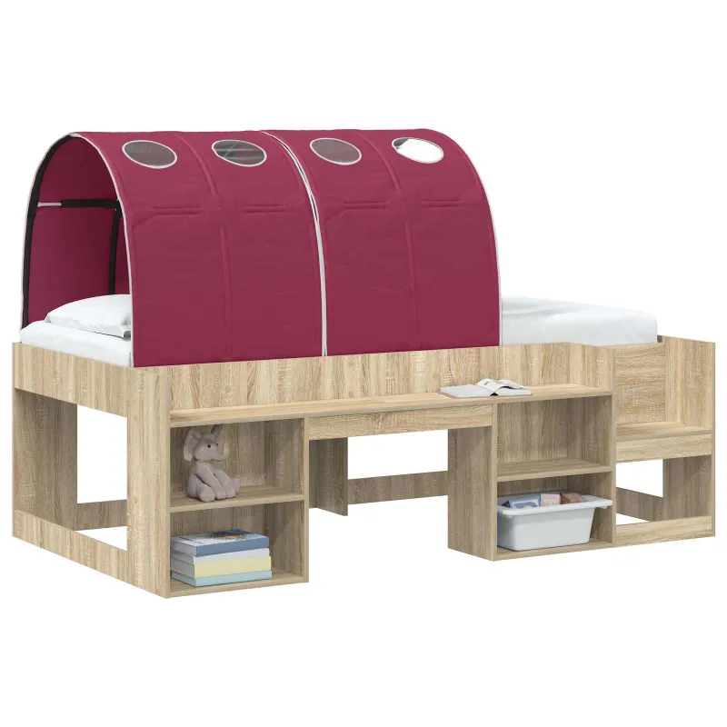 Lovos tunelis 2 pcs Raudona 211 x 67.5 x 2 cm Poliesteris