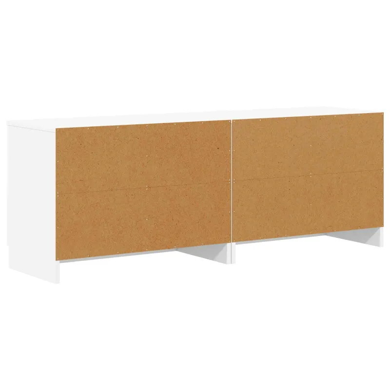 Lovos spintelė 2 pcs Balta 66 x 35 x 48 cm Apdirbta mediena
