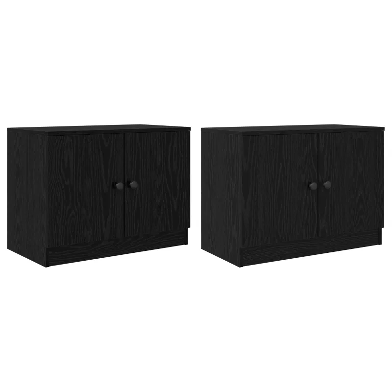 Lovos spintelė 2 pcs Juodojo ąžuolo 66 x 35 x 48 cm