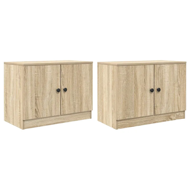 Lovos spintelė 2 pcs Sonoma ąžuolas 66 x 35 x 48 cm