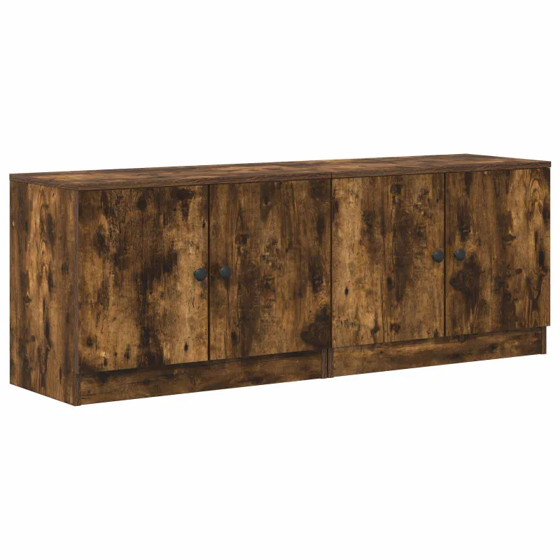 Lovos spintelė 2 pcs Dūminio ąžuolo 66 x 35 x 48 cm