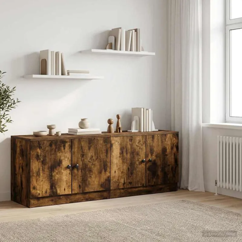 Lovos spintelė 2 pcs Dūminio ąžuolo 66 x 35 x 48 cm